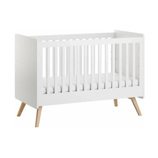 Lit bébé blanc Vintage 70x140