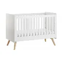 Lit bébé blanc Vintage 70x140