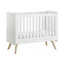 Lit bébé blanc Vintage 60x120